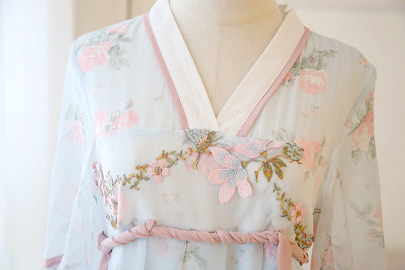 Plus Size Floral Hanbok Dress