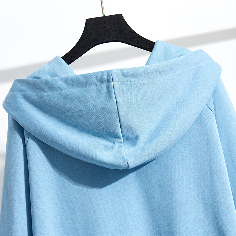 Plus Size Frills Sweater Hoodie Top (EXTRA BIG SIZE)