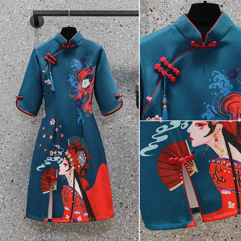 Plus Size Geisha Modern Cheongsam