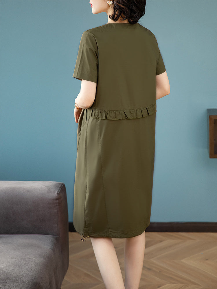 Plus Size Green Shift Dress