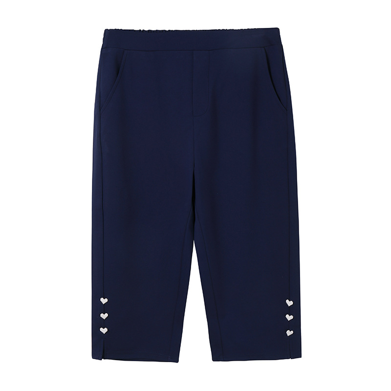 Plus Size Hearts Skinny Capri Pants (EXTRA BIG SIZE)