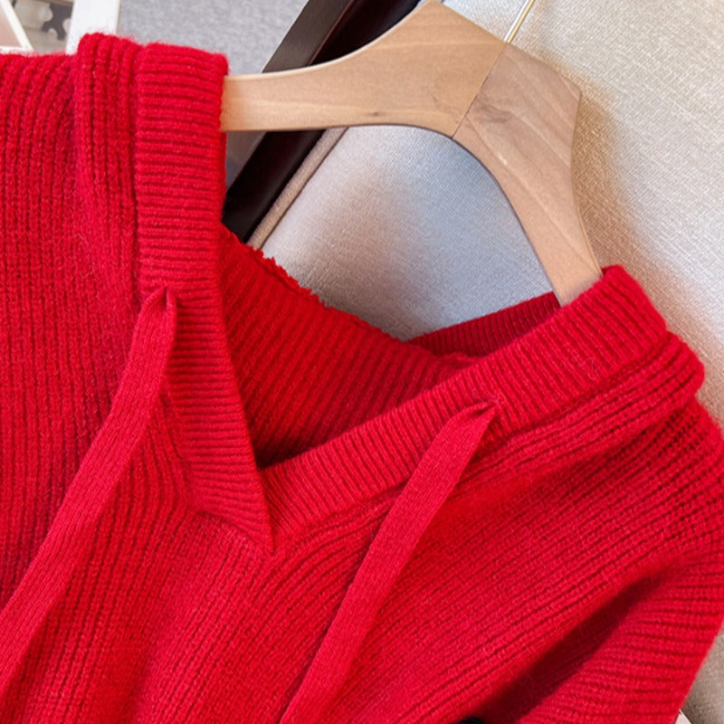 Plus Size Korean Hearts Thick Sweater
