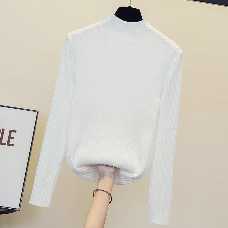Plus Size High Neck Knit Sweater