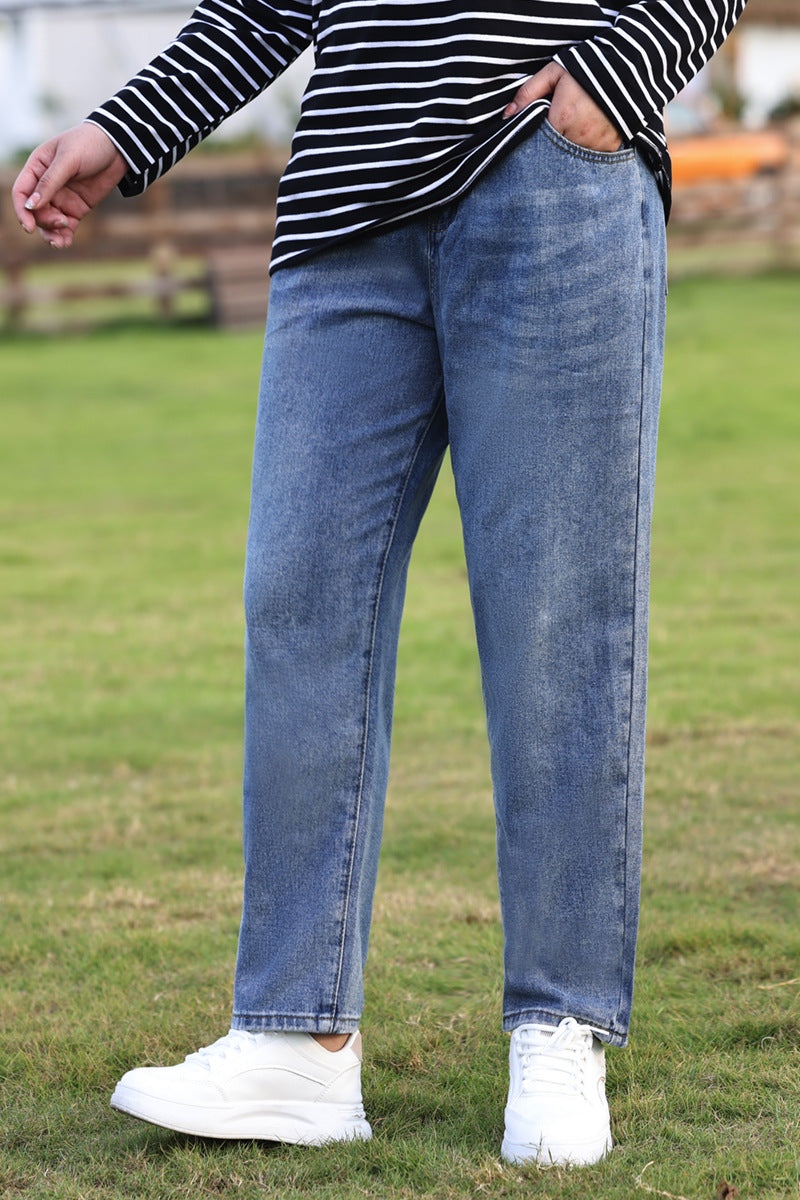 Plus Size Straight Jeans (EXTRA BIG SIZE)