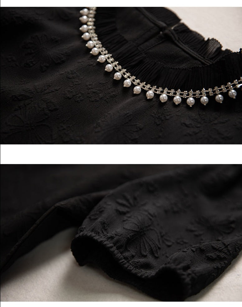 Plus Size Jewel Neckline Shift Dress