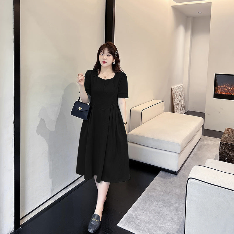 Plus Size Korean A-Line Midi Dress