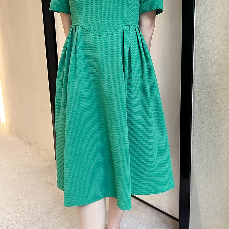 Plus Size Korean A-Line Midi Dress