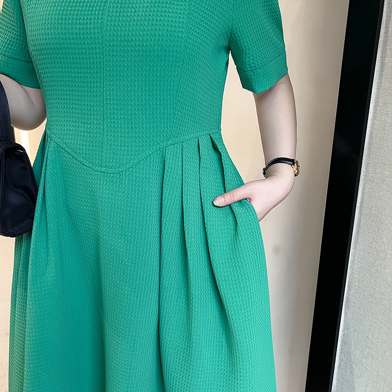 Plus Size Korean A-Line Midi Dress