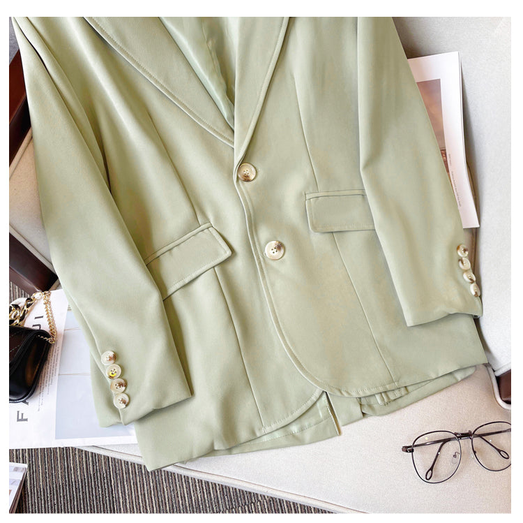 Plus Size Korean Tunic Blazer