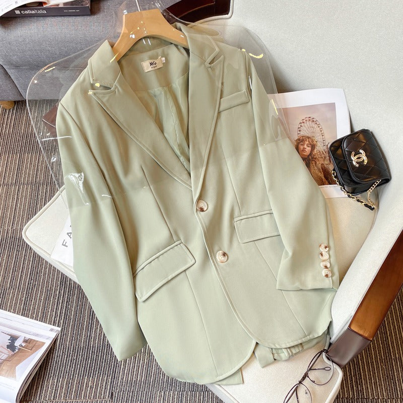 Plus Size Korean Tunic Blazer