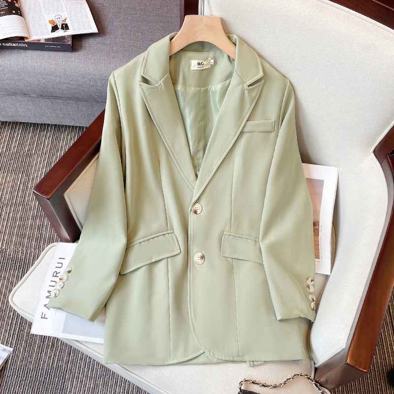 Plus Size Korean Tunic Blazer