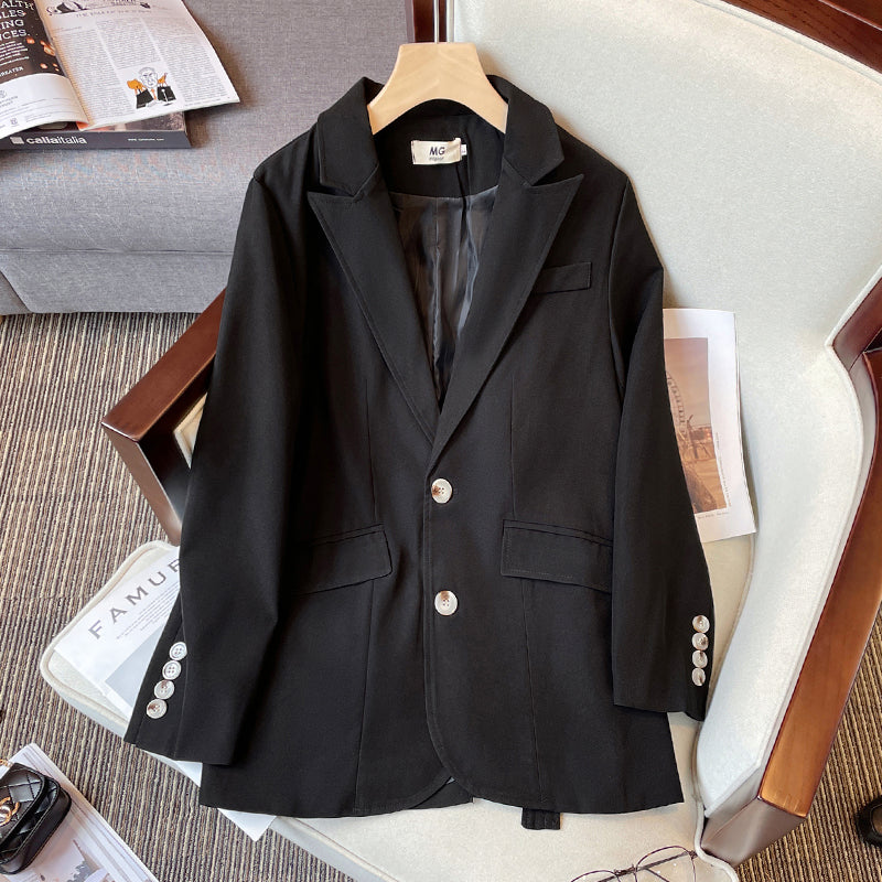 Plus Size Korean Tunic Blazer
