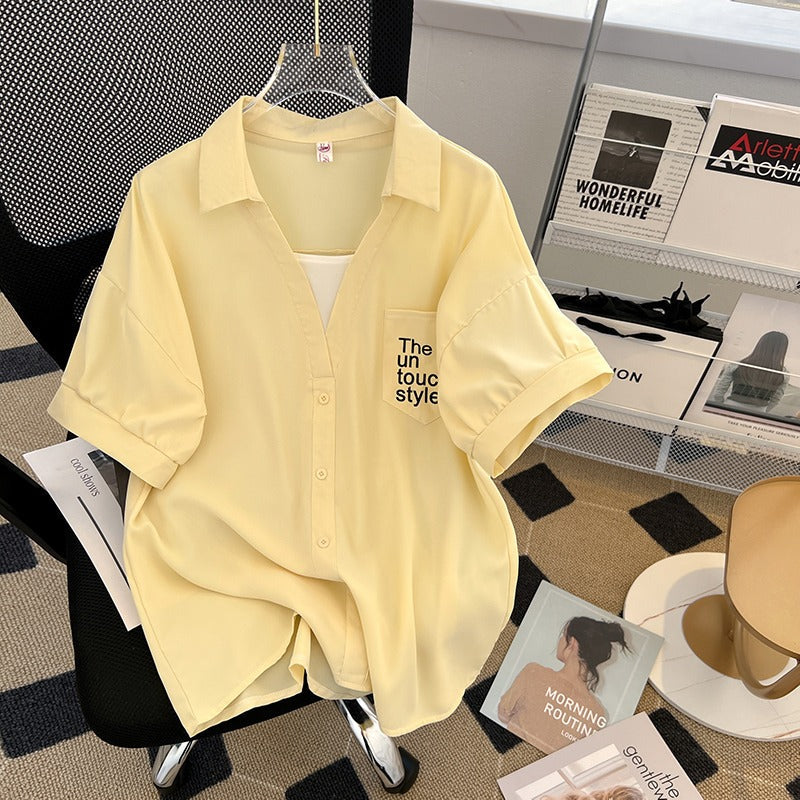 Plus Size Korean Loose Layer Shirt Blouse