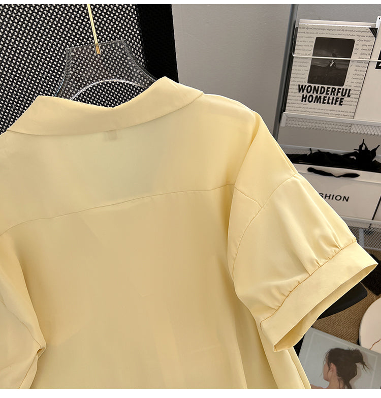 Plus Size Korean Loose Layer Shirt Blouse