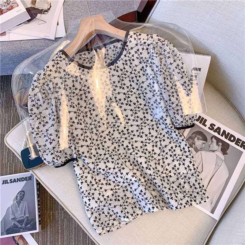 Plus Size Korean Embroidery Blouse
