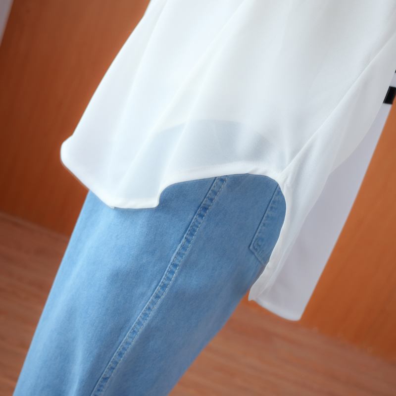 Plus Size V Neck Stripe Blouse