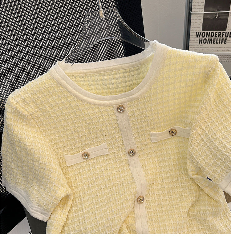 Plus Size Korean Chanelesque Knit Blouse