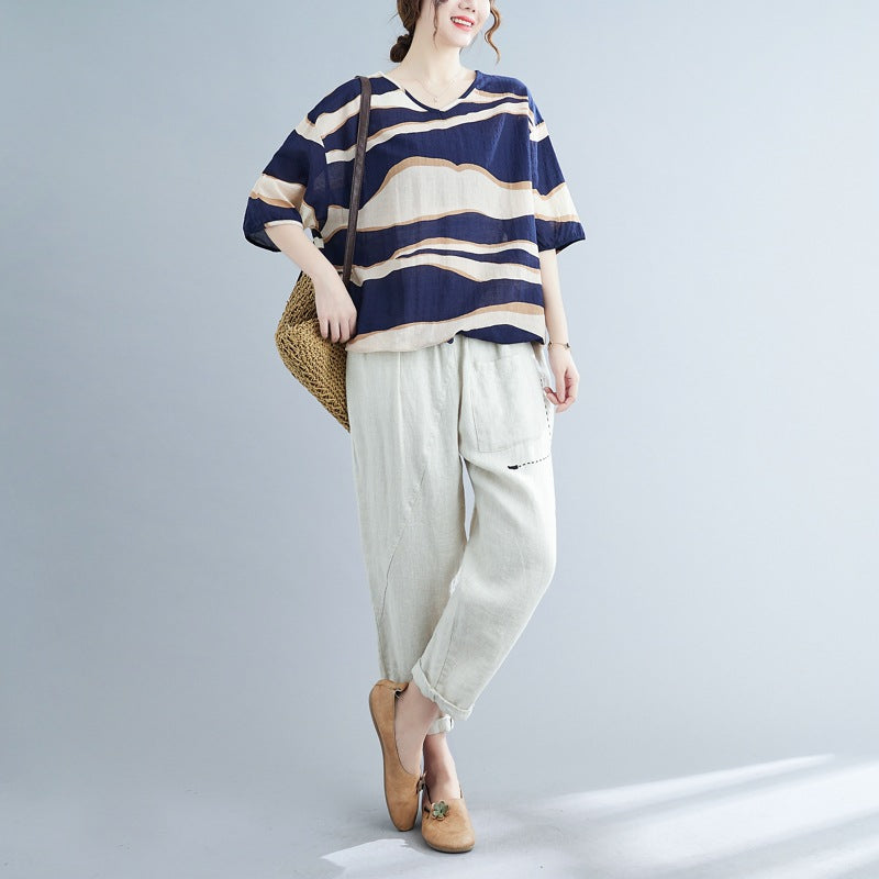 (Special) Plus Size Waves Blouse