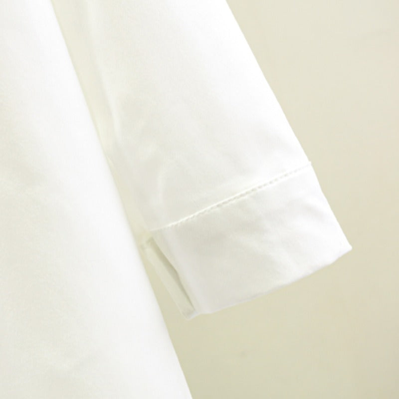 Plus Size White Pocket Buttons Shirt