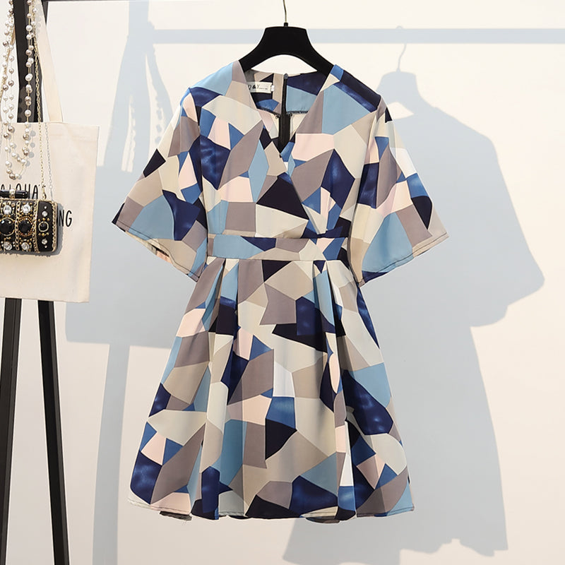 Plus Size Wrap Kimono Blouse and Matching Shorts Set