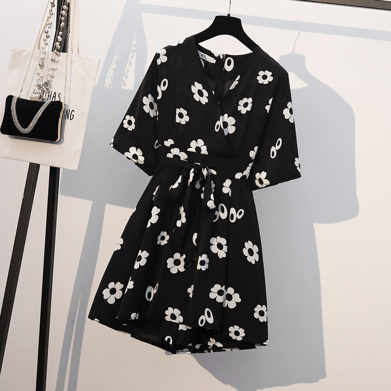 Plus Size Wrap Kimono Blouse and Matching Shorts Set