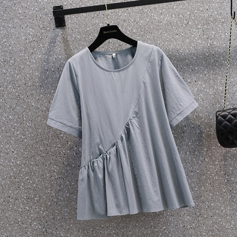 Plus Size Loose Babydoll Blouse