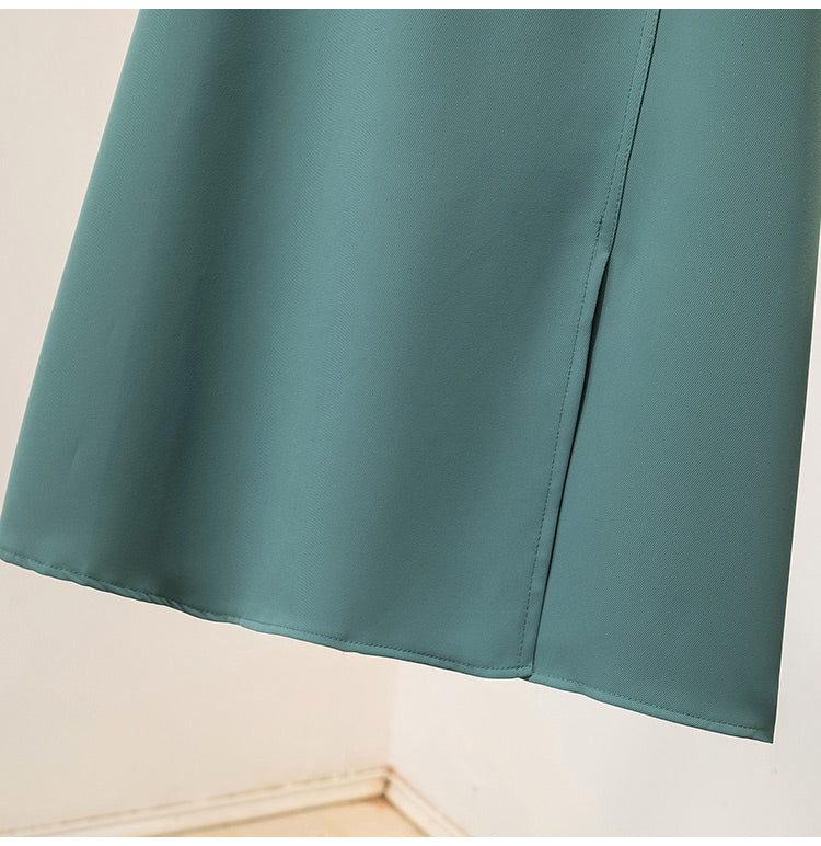 Plus Size A Line Midi Skirt