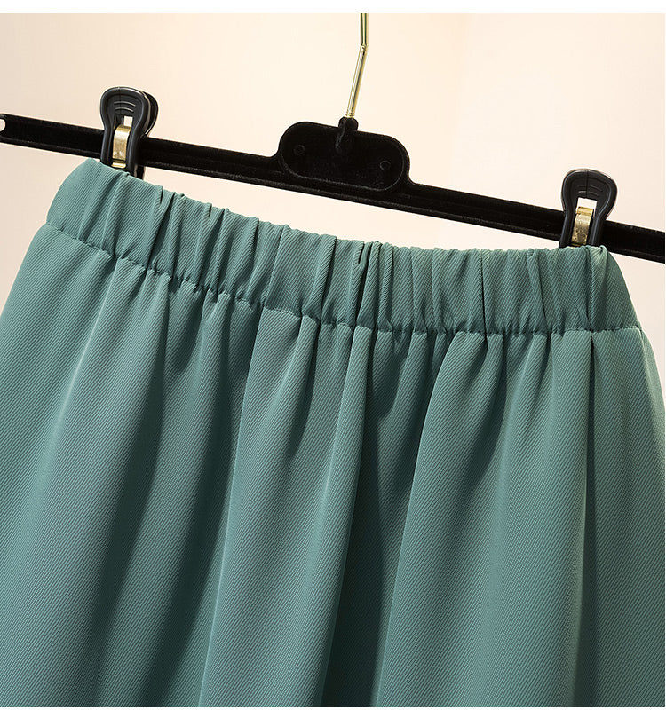 Plus Size A Line Midi Skirt