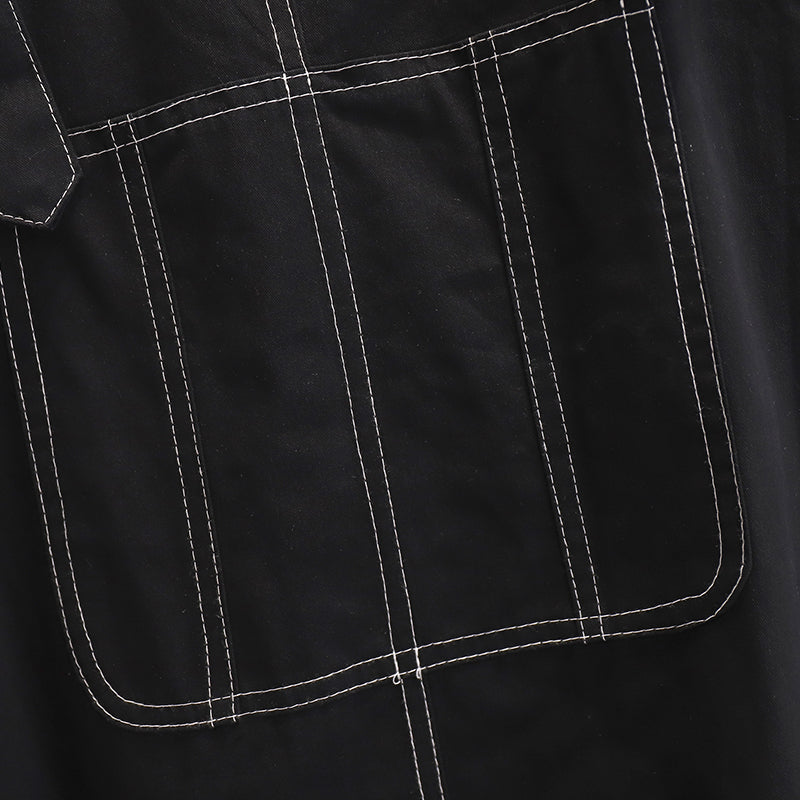 Plus Size Korean Mock 2 Piece Dungaree Dress