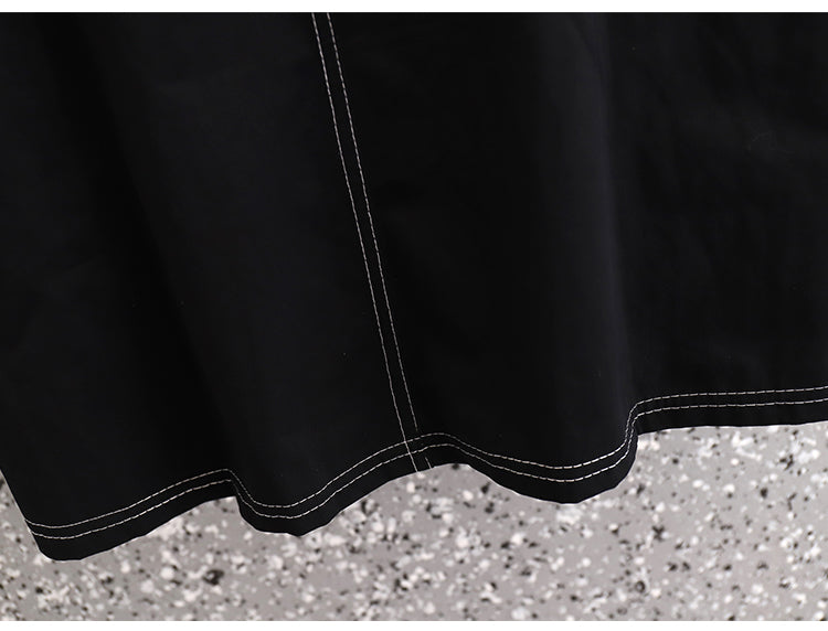 Plus Size Korean Mock 2 Piece Dungaree Dress