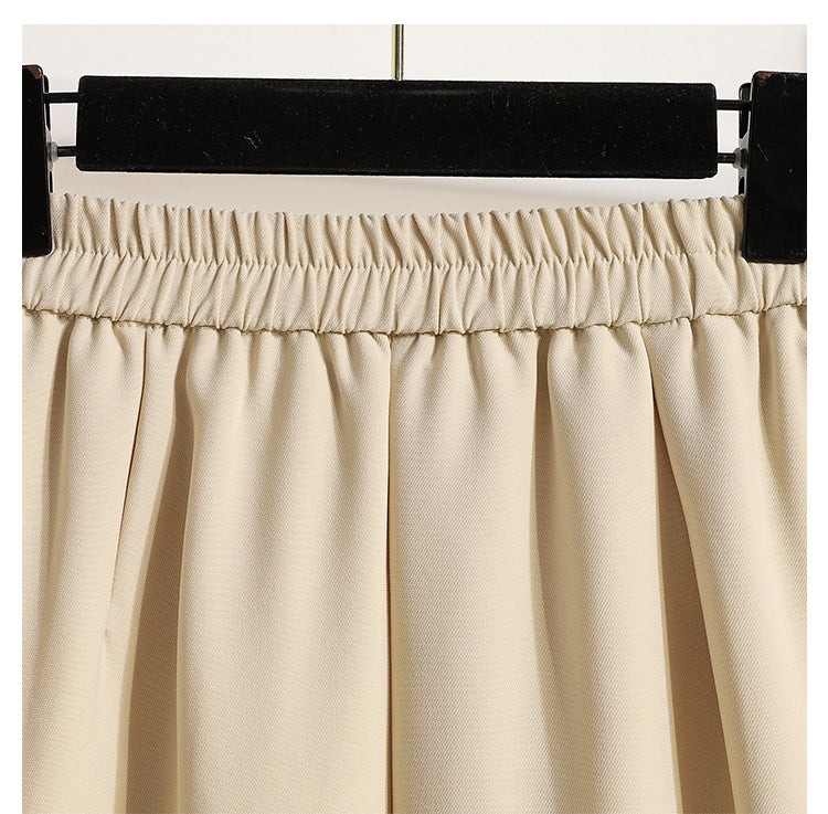 Plus Size Korean A Line Button Mini Skorts