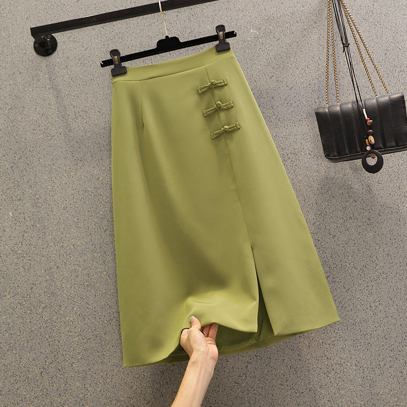 Plus Size Cheongsam Modern Midi Skirt