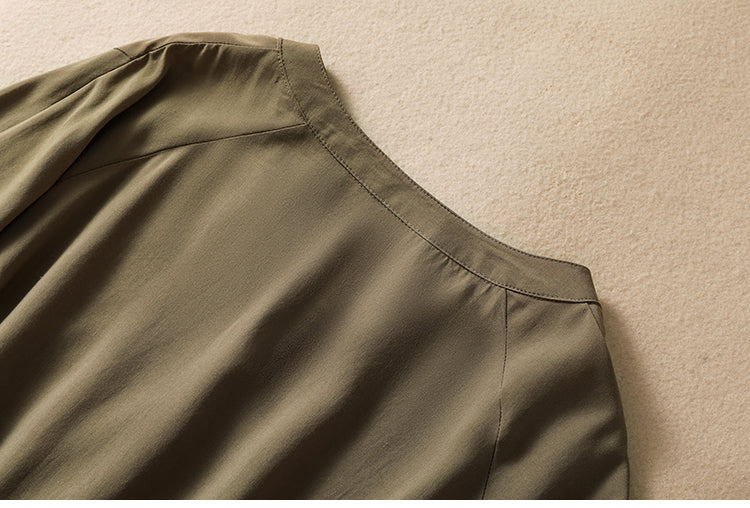 Plus Size Notch Neck Loose Blouse
