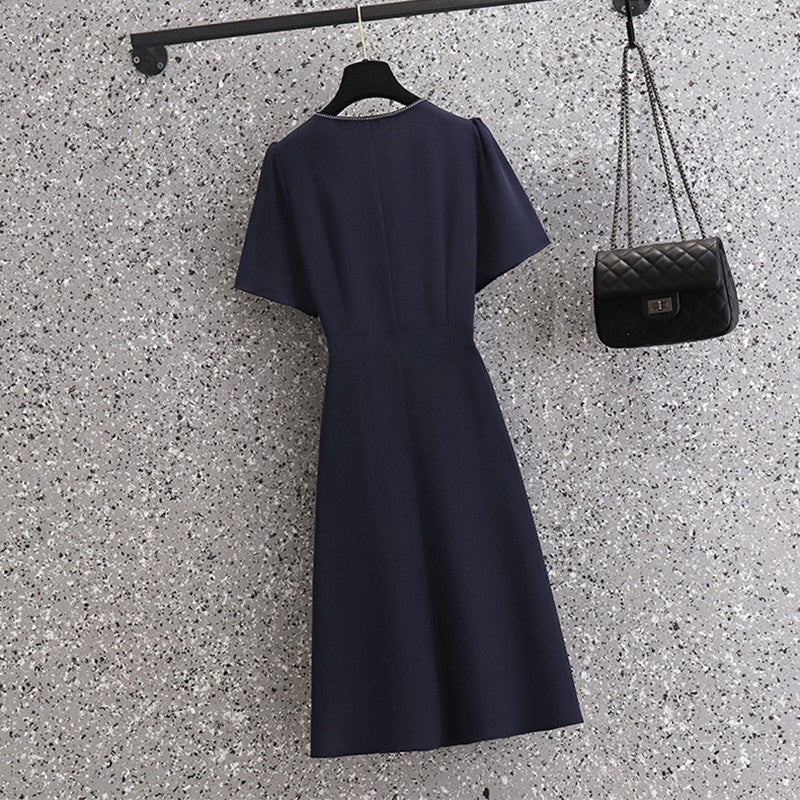 Plus Size Korean Ombre Pleat Dress