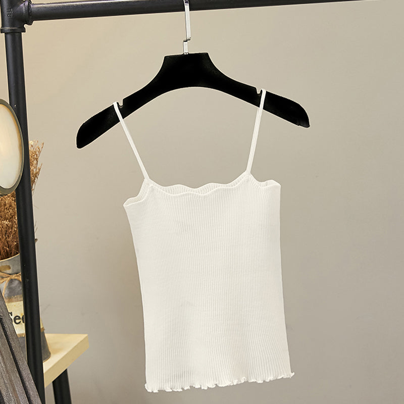 Plus Size Scallop Knit Camisole Top