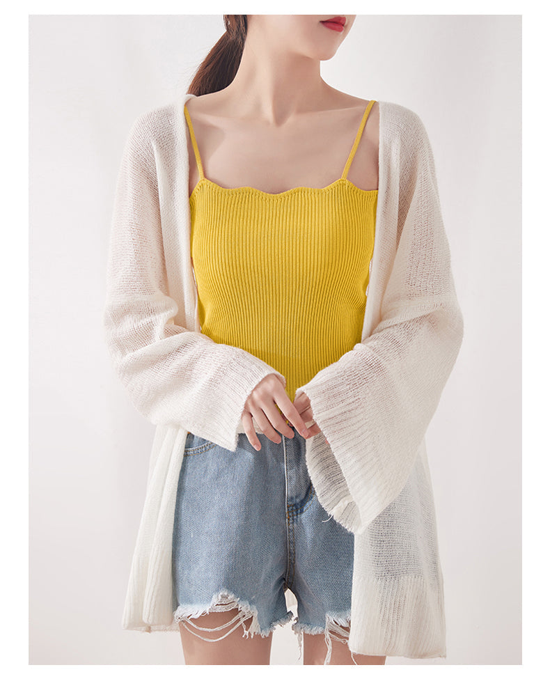Plus Size Scallop Knit Camisole Top