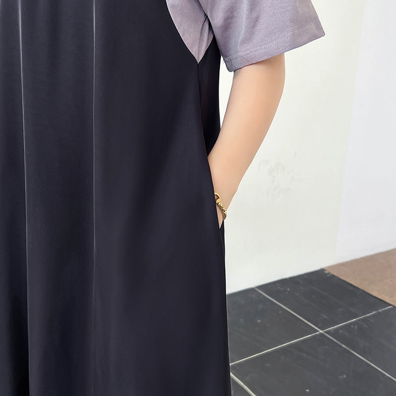 Plus Size Korean Mock 2 Piece Dress