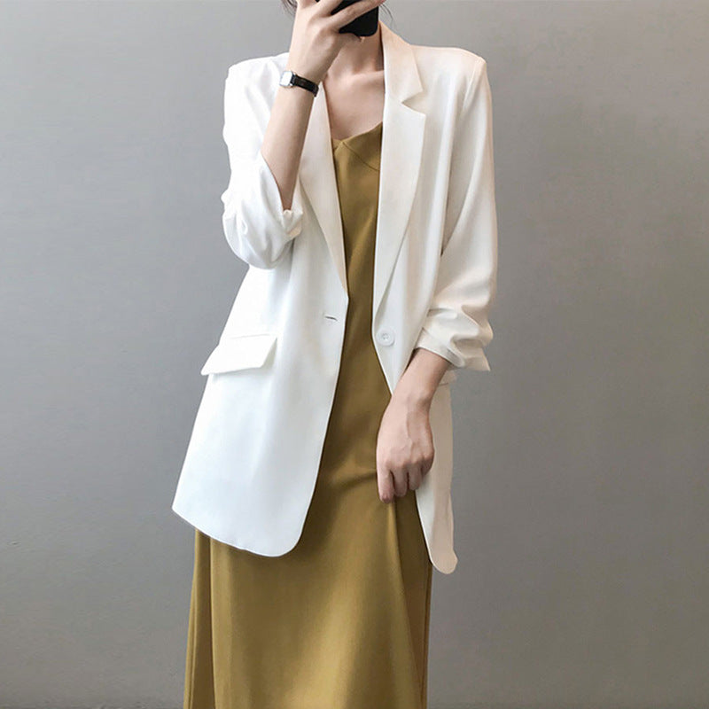 Plus Size Korean Tunic Blazer