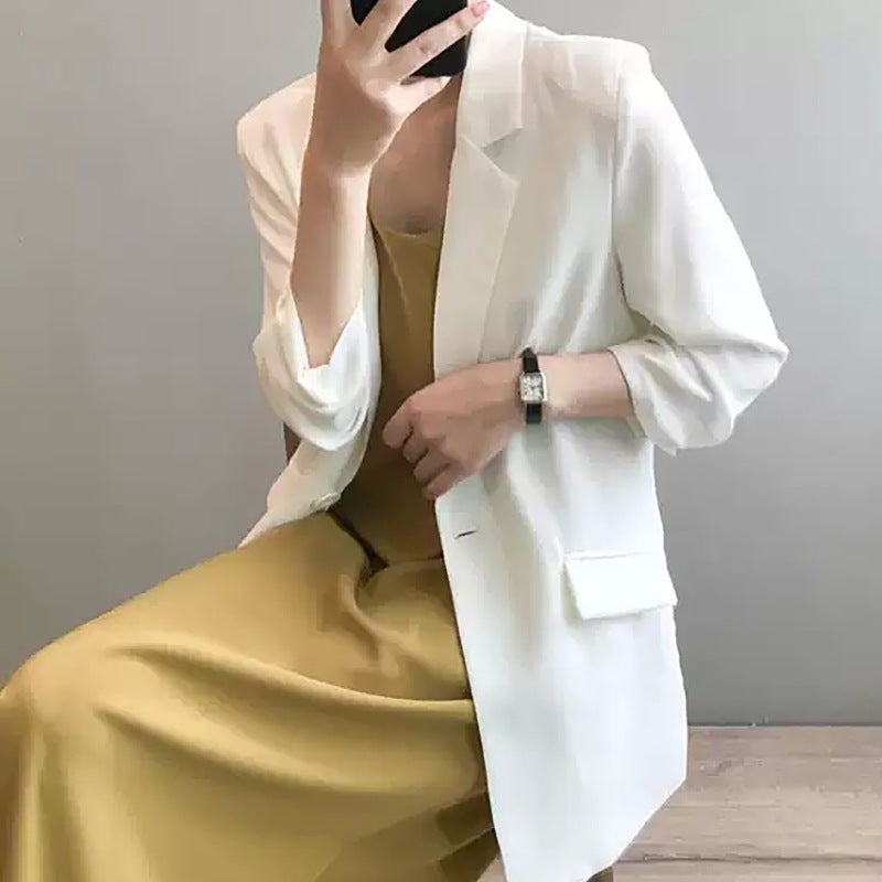 Plus Size Korean Tunic Blazer