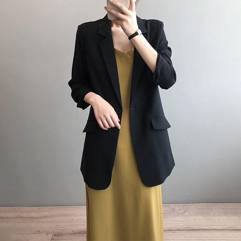 Plus Size Korean Tunic Blazer