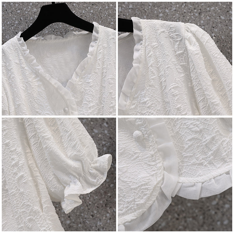 Plus Size Korean Sweet Blouse