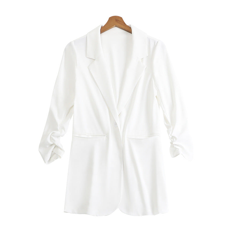 Plus Size Korean Tunic Blazer