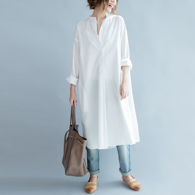 Plus Size White Wrap Tunic Blouse