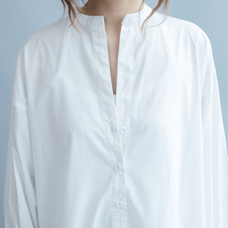 Plus Size White Wrap Tunic Blouse