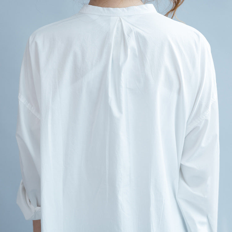Plus Size White Wrap Tunic Blouse