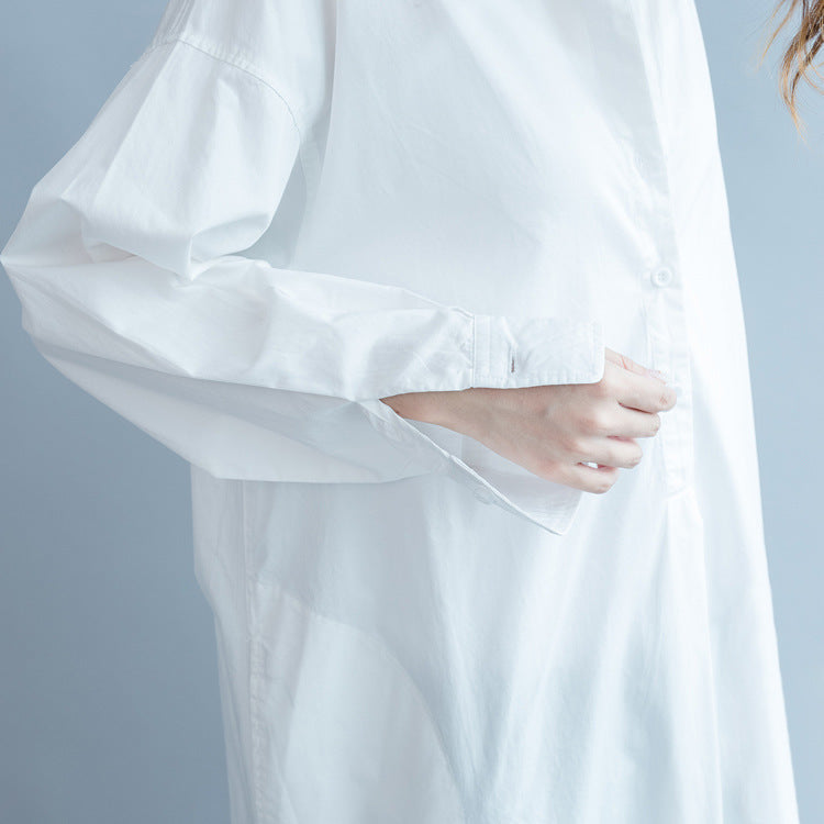 Plus Size White Wrap Tunic Blouse