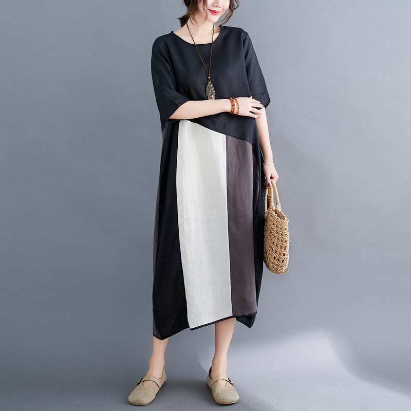 Plus Size Colourblock Midi Dress