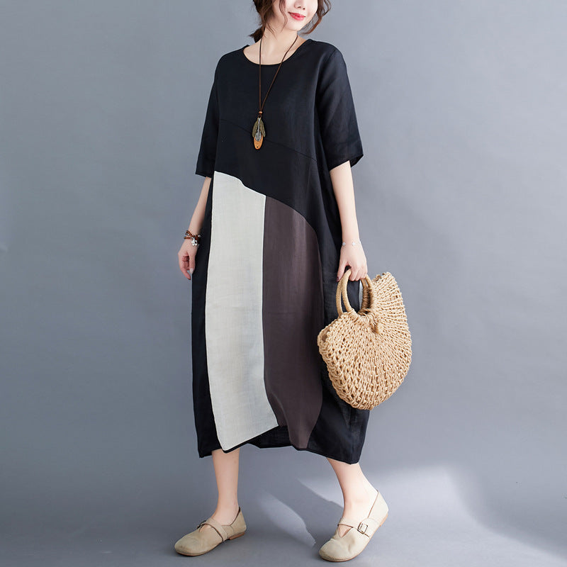 Plus Size Colourblock Midi Dress