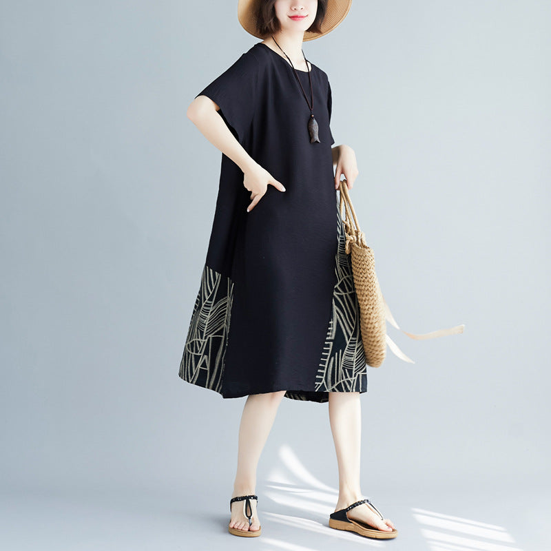 Plus Size Abstract Side Dress