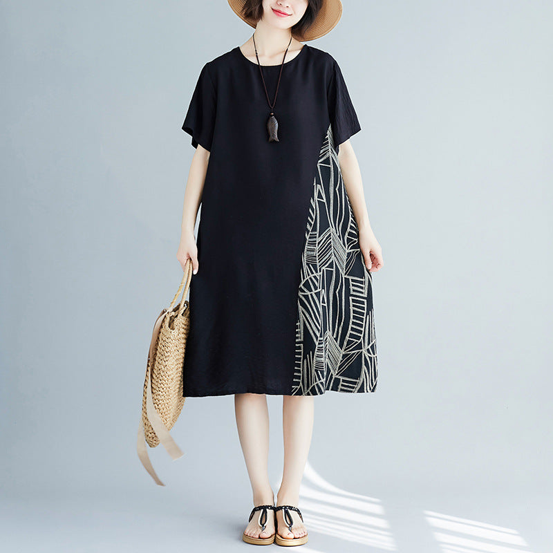 Plus Size Abstract Side Dress